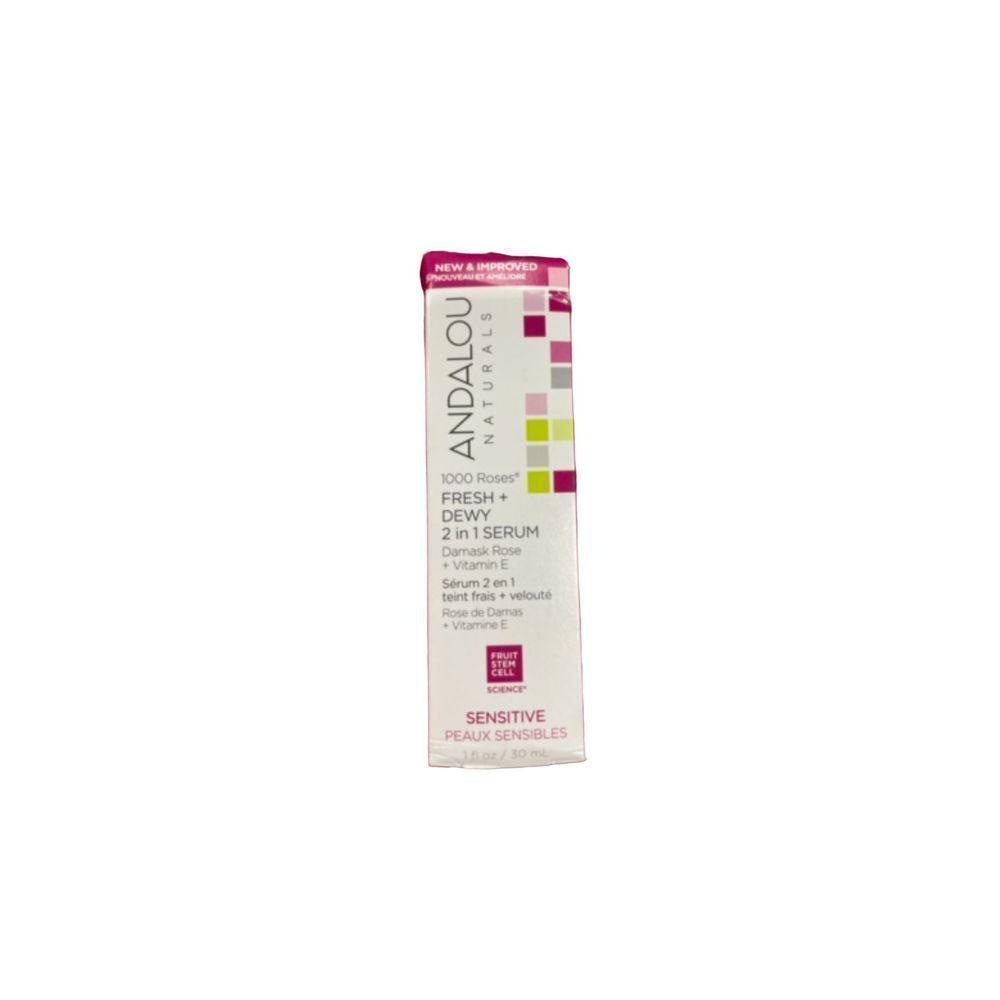 Andalou Naturals 1000 Roses Dewy 2-In-1 Serum, 1 oz.